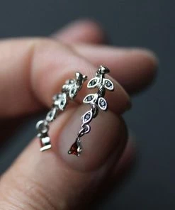CLASSICS FORBODE. Snake & Vine Silver Stud Earrings