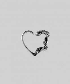 CLASSICS SLINK. Silver Snake & Heart Daith Ring