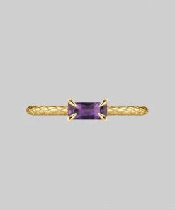 CLASSICS NYMPH. Amethyst Snake Skin Ring - Gold