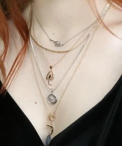 CLASSICS Necklaces & Chains SOLSTICE. Sun & Moon Lariat Necklace - Silver