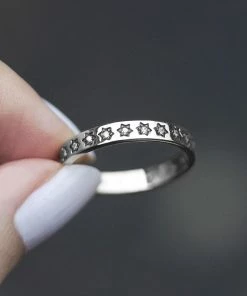 CLASSICS COUNTING STARS. Cubic Zirconia Silver Star Ring Rings