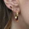 CLASSICS BROOKE. Etched Starburst Hoop Earrings - Gold