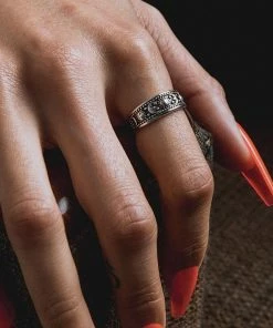 CLASSICS Rings SOLAR MOON. Sun & Moon Band Ring - Silver