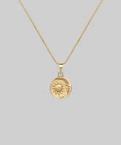 End Of Line Necklaces & Chains SUNDANCE. Sun & Moon Medallion Necklace - Gold