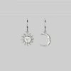 CLASSICS ELIN. Sun & Moon Hoop Earrings - Silver