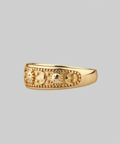 CLASSICS SOLAR MOON. Sun & Moon Band Ring - Gold Rings
