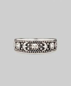 CLASSICS Rings SOLAR MOON. Sun & Moon Band Ring - Silver