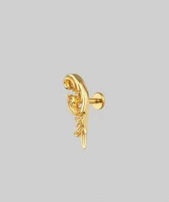 CLASSICS IMPERIAL. Ornate Flourish Stud Earring - Gold 12 CLASSICS IMPERIAL. Ornate Flourish Stud Earring - Gold