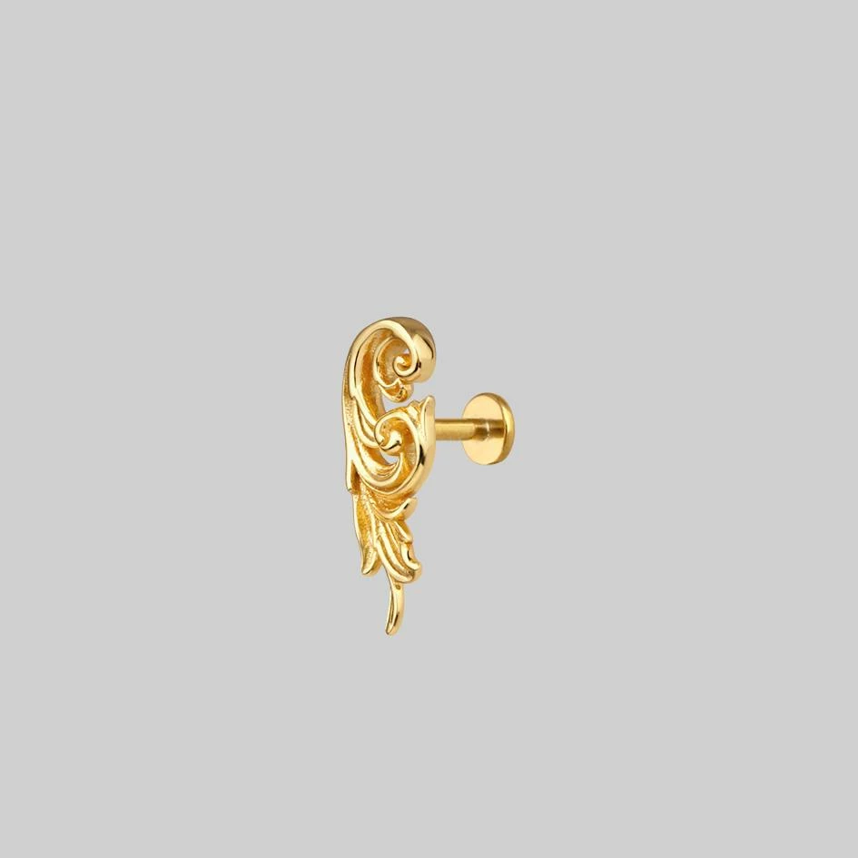CLASSICS IMPERIAL. Ornate Flourish Stud Earring - Gold 4 CLASSICS IMPERIAL. Ornate Flourish Stud Earring - Gold