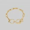 CLASSICS EVERMORE. Twisted Rope Link T-Bar Chain Bracelet - Gold Bracelets