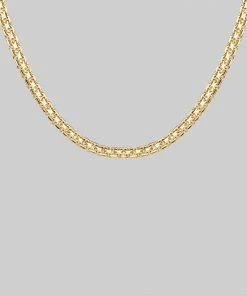 End Of Line REGARD. Cross Link Chunky Chain Necklace - Gold Necklaces & Chains