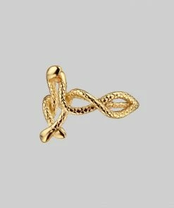 End Of Line Rings DECEIPT. Four Headed Snake Ring - Gold