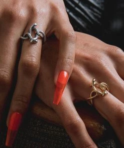 End Of Line Rings DECEIPT. Four Headed Snake Ring - Gold