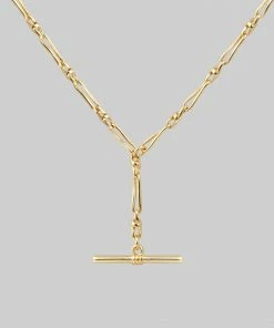 CLASSICS ARAEL. Twisted Figaro T-Bar Chain - Gold Necklaces & Chains