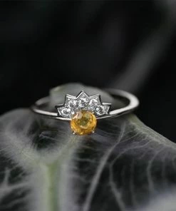 CLASSICS Rings FLAPPER. Citrine Sunburst Silver Ring