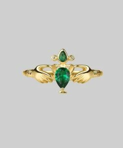 CLASSICS QUEEN OF THE MOURNERS. Gold Urn Ring Rings