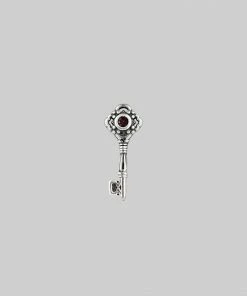HALLOWEEN 2021 TWILIGHT. Skeleton Key Stud Earring - Silver Earrings