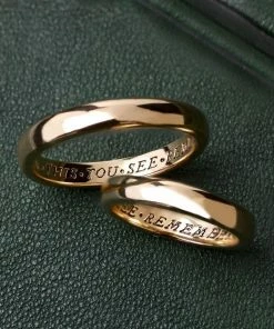CLASSICS Rings When This You See Remember Me Posie Ring - Gold 9 CLASSICS Rings When This You See Remember Me Posie Ring - Gold