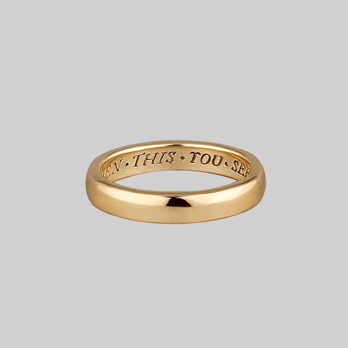 CLASSICS Rings When This You See Remember Me Posie Ring - Gold 1 CLASSICS Rings When This You See Remember Me Posie Ring - Gold