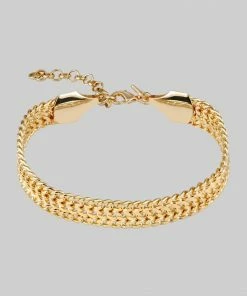 CLASSICS MARISE. Extra Wide Curb Chain Bracelet - Gold Bracelets
